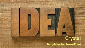  Presentation with science abstract - Cool new presentation design with idea-word-abstract-in-vintage backdrop and a tawny brown colored foreground