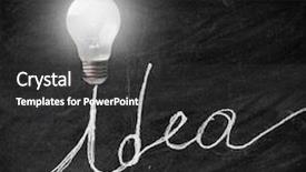  Presentation with light bulbs - Presentation featuring idea written on a blackboard background and a dark gray colored foreground