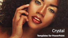  Presentation with african beauty - PPT layouts having ideal - beauty portrait of attractive african background and a tawny brown colored foreground