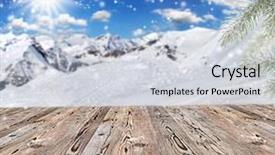  Presentation with christmas winter a table - Audience pleasing presentation theme consisting of ideal for your product placement backdrop and a lemonade colored foreground