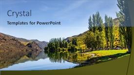  Presentation with tourism - Slide set enhanced with ideal-place-for-a-picnic background and a light blue colored foreground