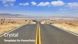  Presentation with highway - Beautiful PPT layouts featuring ideal road the magnificent l backdrop and a  colored foreground
