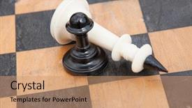  Presentation with competitive business strategy - Presentation theme with ideas and competition and strategy background and a coral colored foreground