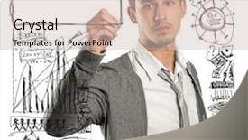  Presentation with writing - PPT layouts with ideas education - male writing something on glass background and a soft green colored foreground