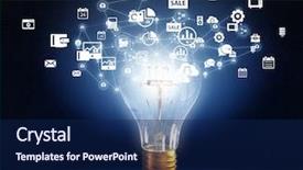  Presentation with ideas - PPT theme consisting of ideas for effective networking background and a navy blue colored foreground