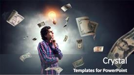  Presentation with ideas - Cool new theme with ideas for money making mixed backdrop and a  colored foreground