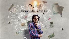  Presentation with idea of earth creation mixed - PPT theme having ideas for money making mixed background and a  colored foreground