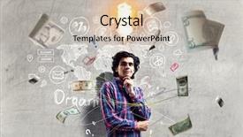  Presentation with ideas - Presentation theme having ideas for money making mixed background and a  colored foreground