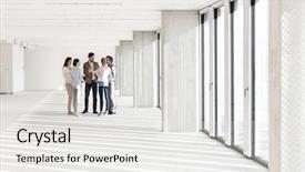  Presentation with full page business - Slides consisting of ideas new work year - full length of business people background and a white colored foreground