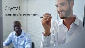  Presentation with new ideas - Slides with  background and a  colored foreground