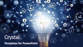  Presentation with wireless - Amazing presentation design having ideas success - wireless connection concept mixed media backdrop and a navy blue colored foreground