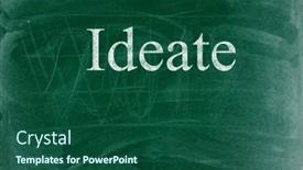 Presentation with chalk - PPT theme having ideate-business-phrase-written background and a  colored foreground