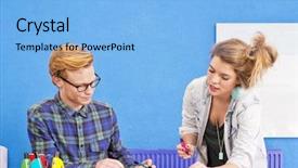  Presentation with designe for two wheelers safety - Amazing PPT layouts having ideation - two designers at work co-designing backdrop and a light blue colored foreground