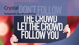  Presentation with follow up baby - Slide set consisting of talent identification - don't follow the crowd let background and a  colored foreground