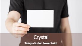  Presentation with blank - Theme featuring identity card - picture of man hand background and a tawny brown colored foreground