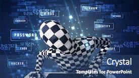  Presentation with programing - Amazing PPT theme having identity programing in technology enviroment backdrop and a ocean colored foreground