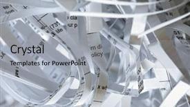  Presentation with identity theft - Audience pleasing slide deck consisting of identity theft concept shredded personal backdrop and a light gray colored foreground