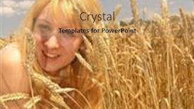  Presentation with scene - Theme enhanced with idilic-scene-with-girl background and a coral colored foreground