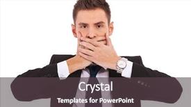  Presentation with evil - Amazing slides having idiom - business man making the speak backdrop and a tawny brown colored foreground