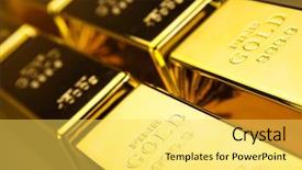  Presentation with gold bars - Presentation enhanced with idiom - gold bars background background and a yellow colored foreground