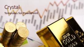  Presentation with gold bars - Amazing theme having idiom - gold bars with a linear backdrop and a lemonade colored foreground