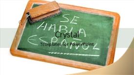  Presentation with spanish - Slide deck consisting of idiom - sentence spanish is spoken written background and a seafoam green colored foreground