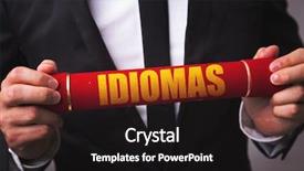  Presentation with spanish - Audience pleasing slides consisting of idioms in spanish portuguese backdrop and a black colored foreground