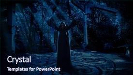  Presentation with night - Beautiful presentation theme featuring idol - witch in the ruins backdrop and a navy blue colored foreground