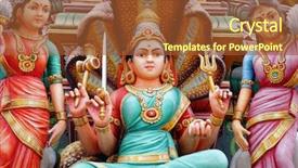  Presentation with hindu - Amazing presentation design having idol people - hindu temple statue backdrop and a red colored foreground