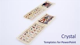  Presentation with papyrus - Amazing presentation having idolotry - egyptian symbols gods on papyrus backdrop and a sky blue colored foreground