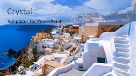  Presentation with cyclades - Presentation theme consisting of idylic-scenery-of-most-beautiful background and a  colored foreground