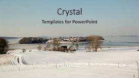  Presentation with landscape - Cool new presentation with idylic winter landscape with fram backdrop and a light blue colored foreground