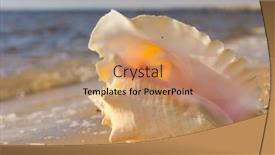  Presentation with divine - Slide deck enhanced with idyllic image seascape divine background and a coral colored foreground