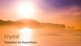  Presentation with illumination - Slide deck featuring idyllic-lagoon-unreal-illumination background and a coral colored foreground