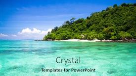  Presentation with divine - Theme featuring idyllic place divine shoreline background and a arctic colored foreground