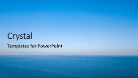  Presentation with blue water - Slide deck having idyllic seascape with blue water background and a light blue colored foreground