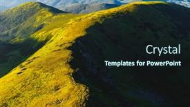  Presentation with green hills - PPT layouts having idyllic-summer-day-with-green background and a wine colored foreground