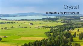  Presentation with bavaria - Cool new PPT theme with idyllic summer landscape in bavaria germany backdrop and a light blue colored foreground
