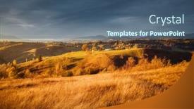  Presentation with nature art - Beautiful presentation featuring idyllic-sunny-day-in-autumn backdrop and a ocean colored foreground