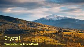  Presentation with nature art - Presentation theme with idyllic-sunny-day-in-autumn background and a tawny brown colored foreground