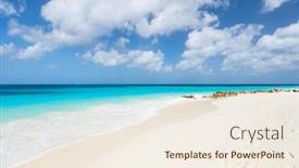  Presentation with white sand - Theme with idyllic-tropical-beach-with-white background and a cream colored foreground