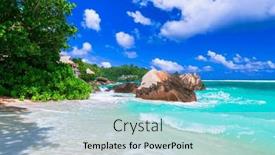  Presentation with granite - Theme enhanced with idyllic-tropical-nature-of-exotic background and a light blue colored foreground