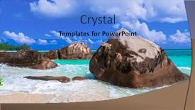  Presentation with granite - Presentation theme with idyllic-tropical-nature-of-exotic background and a light blue colored foreground