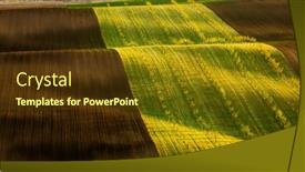  Presentation with earth land - Presentation with idyllic-undulating-fields-and-cultivated background and a tawny brown colored foreground