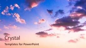  Presentation with skies - PPT layouts enhanced with idyllic view burning skies background and a lemonade colored foreground