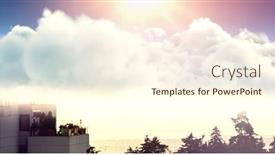  Presentation with sky - Amazing slide set having idyllic-view-of-cloudscape-against backdrop and a cream colored foreground