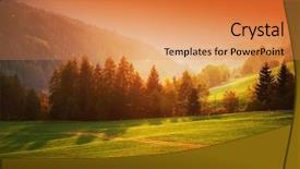  Presentation with grazing - Colorful PPT layouts enhanced with idyllic view of grazing cows backdrop and a  colored foreground