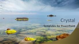  Presentation with black sea - Cool new slide deck with idyllic-view-of-the-black backdrop and a light blue colored foreground