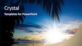  Presentation with divine - Beautiful PPT theme featuring idyllic wallpaper sunset divine backdrop and a navy blue colored foreground