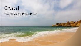  Presentation with algarve - Amazing PPT layouts having idyllic wild beach in summertime algarve portugal backdrop and a lemonade colored foreground